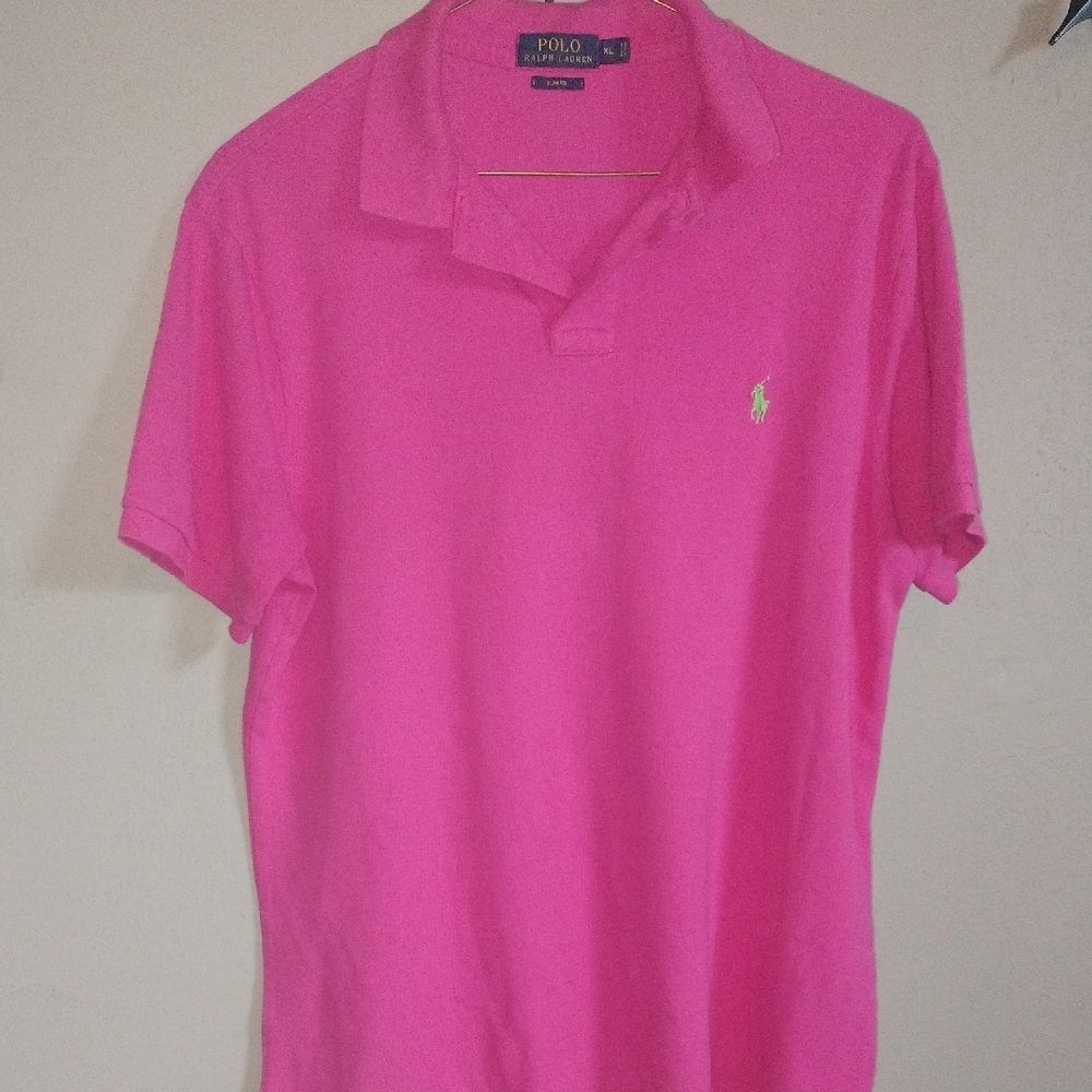 Polo by Ralph Lauren Men's Pink Polo Shirt